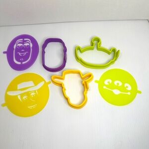 PAMPERED CHEF Disney Pixar ToyStory 3 Pancake Mold &Stencil Set Woody Buzz Alien
